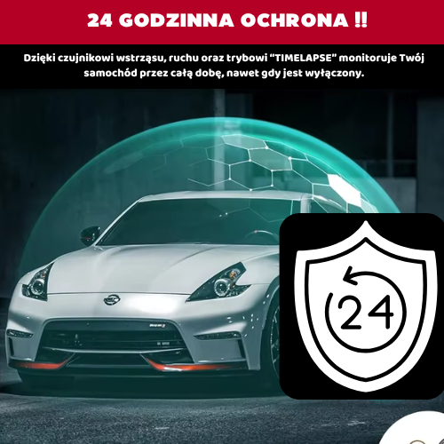 Kamera samochodowa 4K ULTRA HD Lusterko - Zefiro